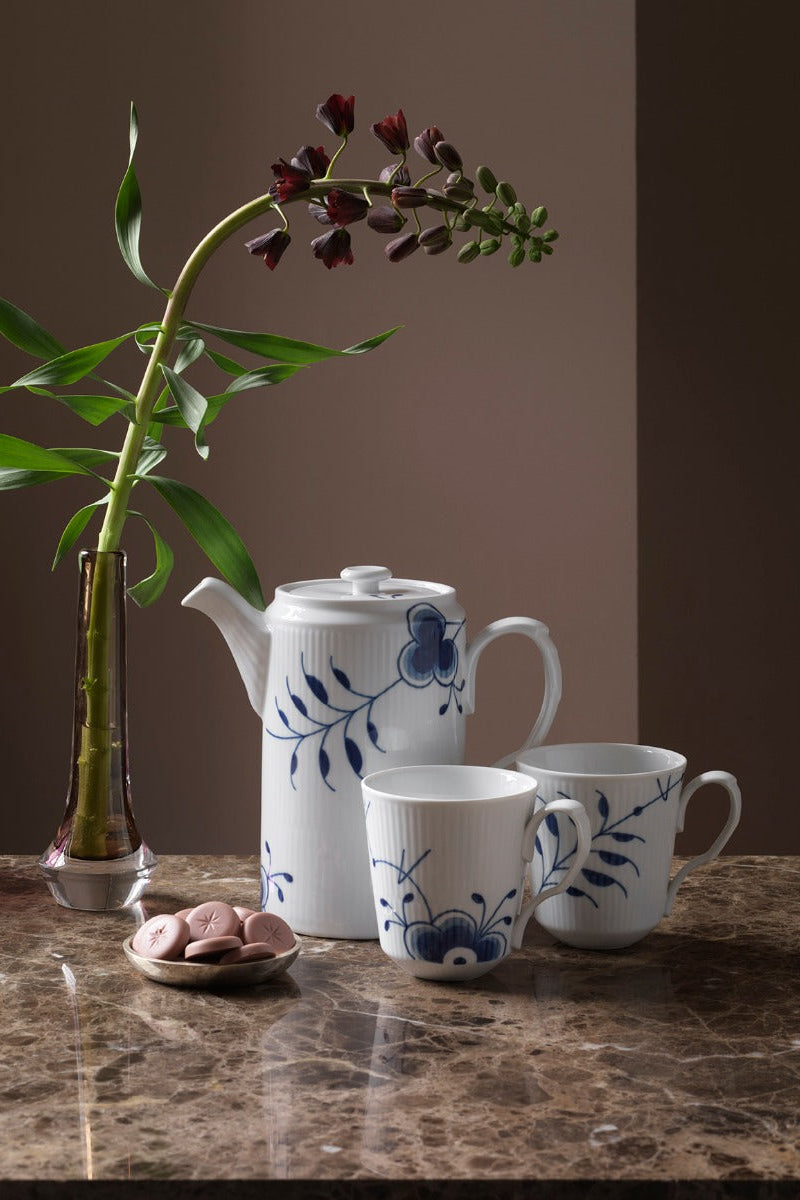 Royal Copenhagen Blå Mega Riflet krus, 37 cl. - 2 stk. - Bahne